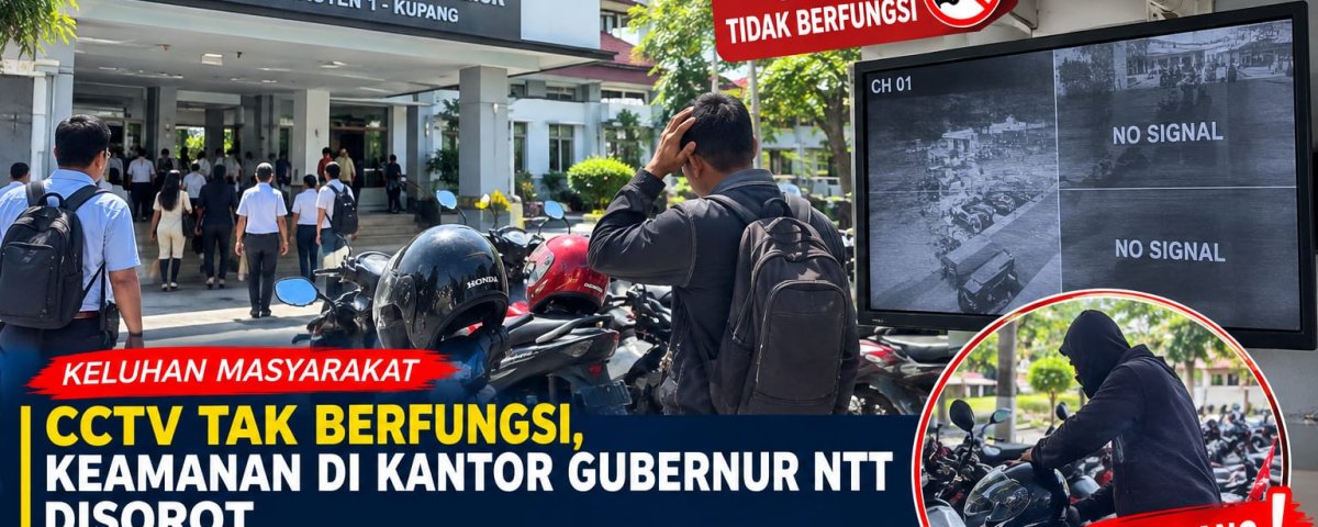 Pengunjung dan Pegawai Keluhkan CCTV Tak Berfungsi di Kantor Gubernur NTT, Kehilangan Helm Jadi Sorotan